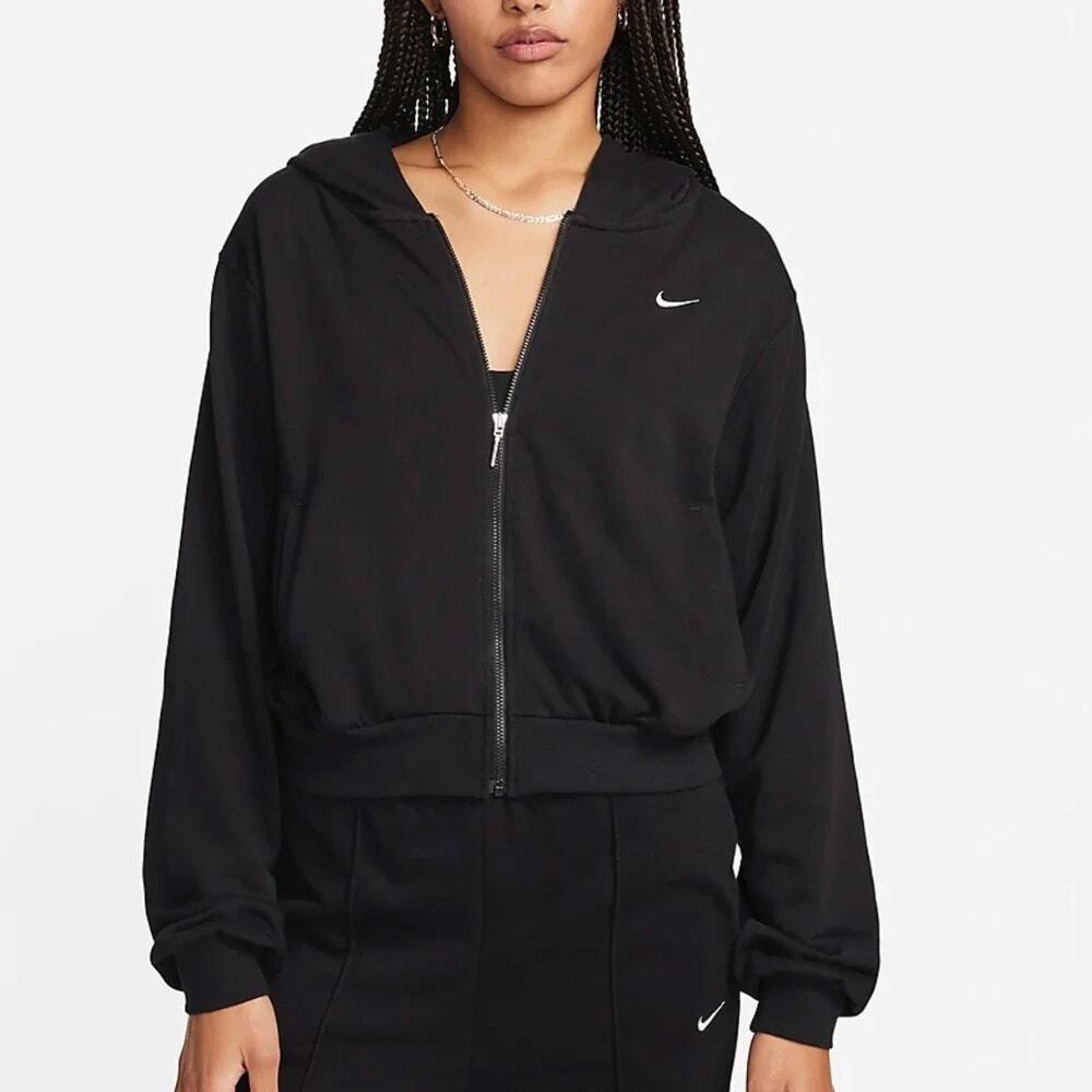 Nike Sportswear Chill Terry Women's Loose Full-Zip French Terry Hoodie Black XL